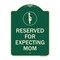 Signmission Reserved for Expecting Mom W/ Graphic Heavy-Gauge Aluminum Sign, 18" L, 24" H, G-1824-23199 A-DES-G-1824-23199 - alternate 1
